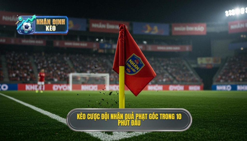Kèo cược đội nhận quả phạt góc trong 10 phút đầu